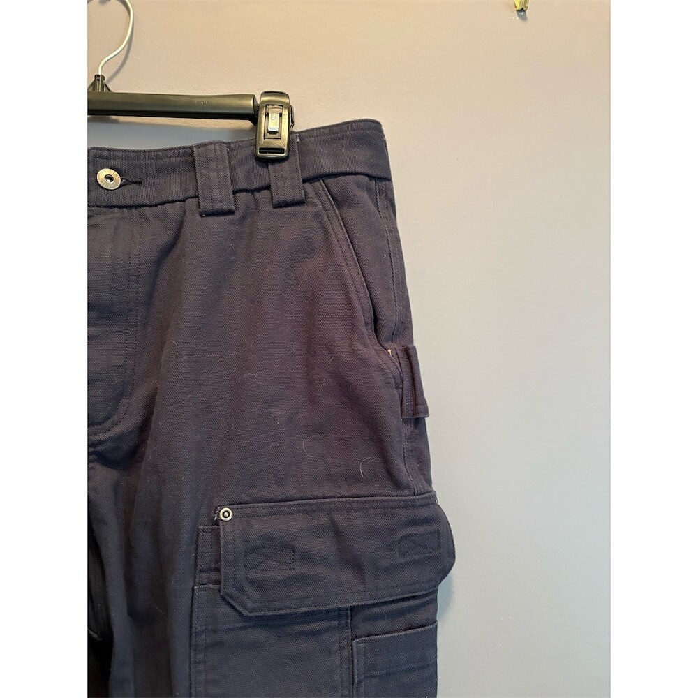Duluth Trading Co Men's Fire Hose Cargo Work Pants Navy Relaxed 36x32 EUC - Picture 3 of 10